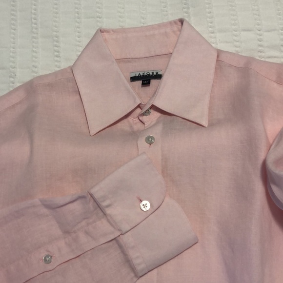 Men’s Linen Jaeger Shirt 14.5 - Picture 5 of 5